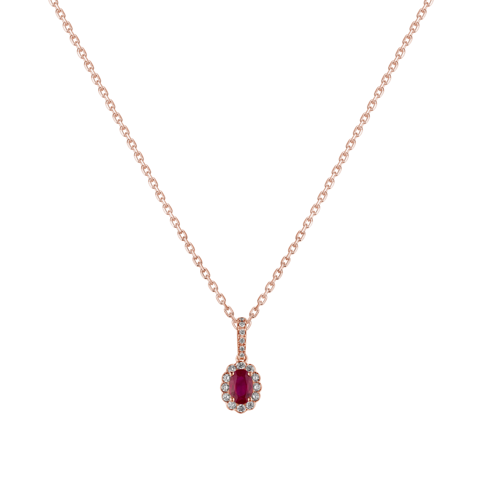 Diamond pendant with Ruby Desmond Secret