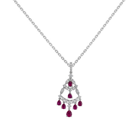 Diamond pendant with Ruby Daleyza