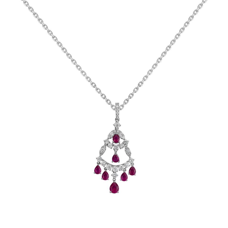 Diamond pendant with Ruby Daleyza