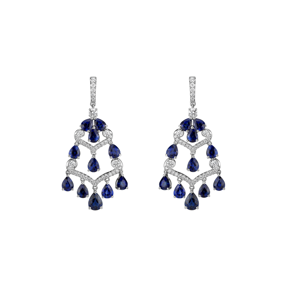 Diamond earrings and Sapphire Kehlani