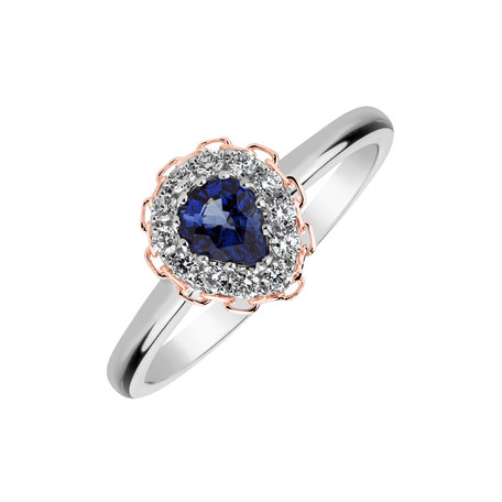 Diamond ring with Sapphire Royal Embrance