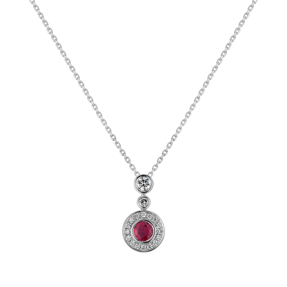 Diamond pendant with Ruby Fairbreeze