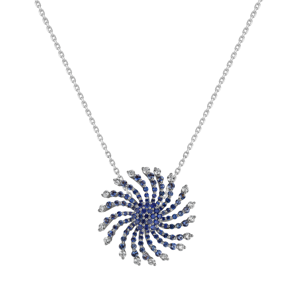 Diamond pendant with Sapphire Hypnosis of Happiness