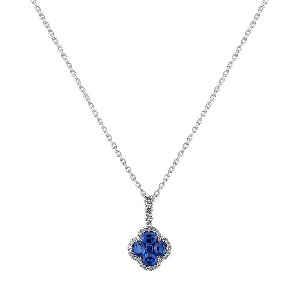 Diamond pendant with Sapphire Prosperity