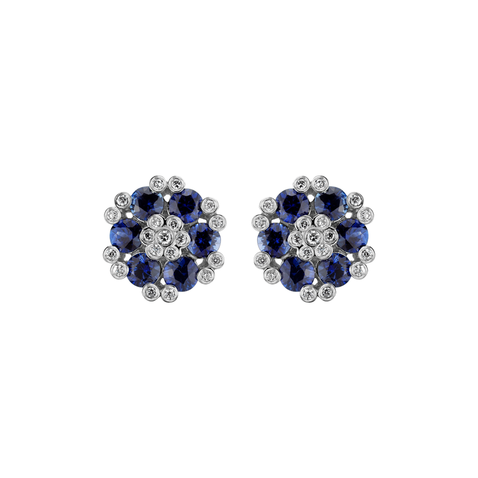 Diamond earrings and Sapphire The Ruby Garden