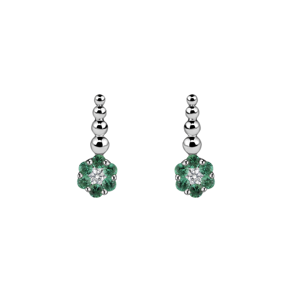 Diamond earrings and Emerald Mckenna