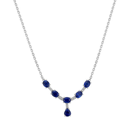 Diamond necklace with Sapphire Spark of Fury