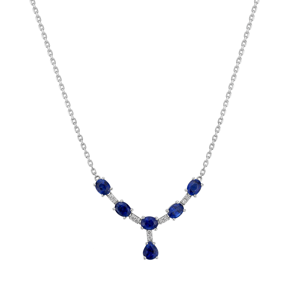 Diamond necklace with Sapphire Spark of Fury