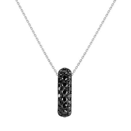 Pendant with black diamonds Inferno Sky