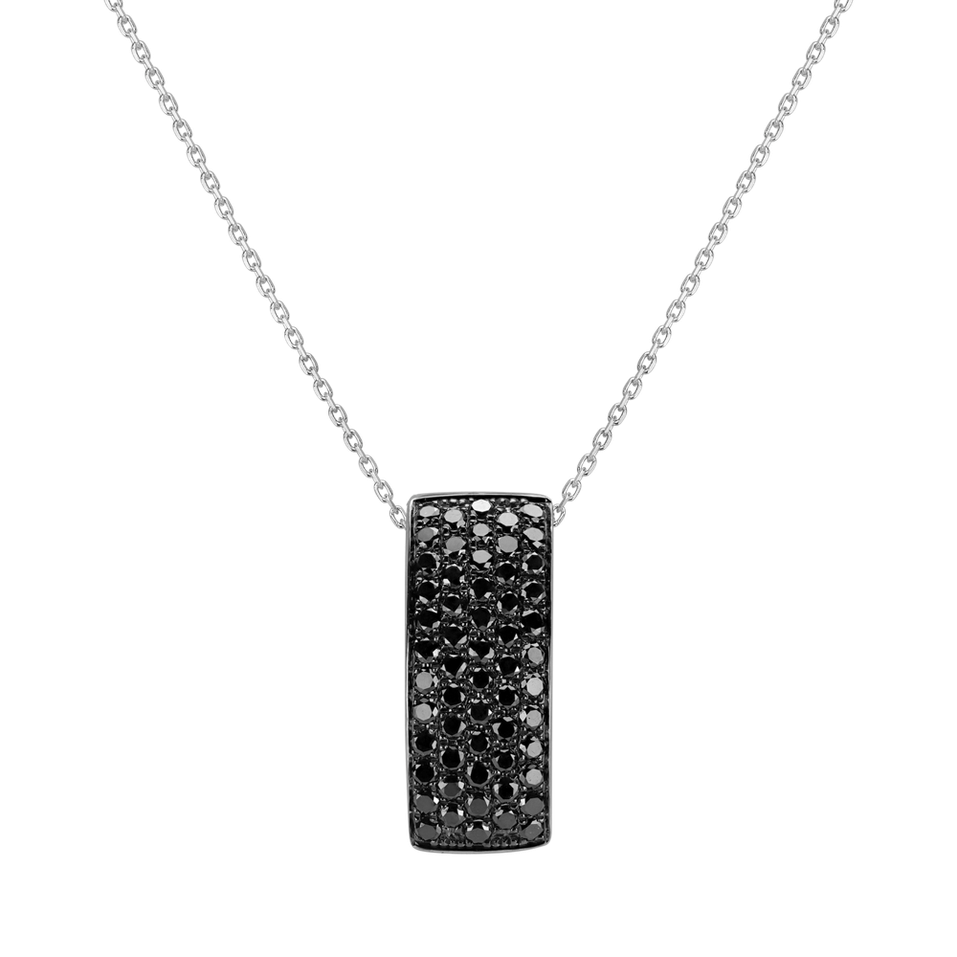 Pendant with black diamonds Inferno Night