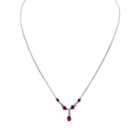 Diamond necklace with Ruby Lilith