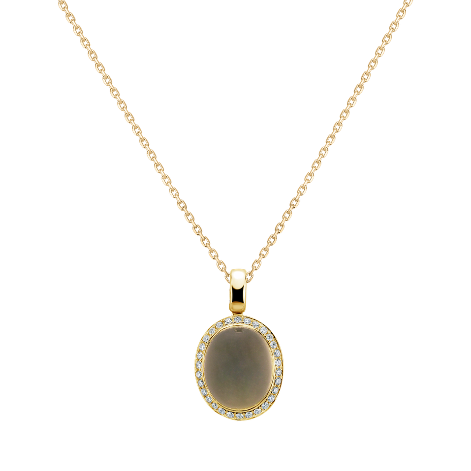 Diamond pendant with Moonstone Magic Blossom