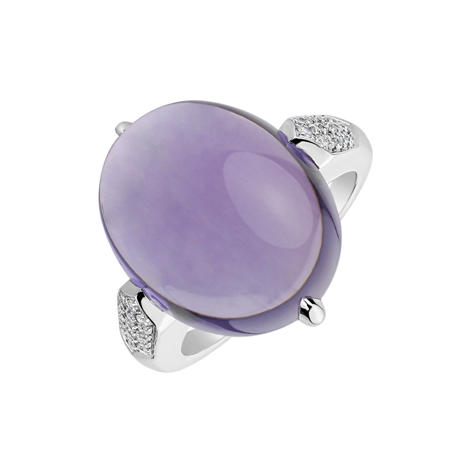 Diamond rings with Amethyst Drop Blossom