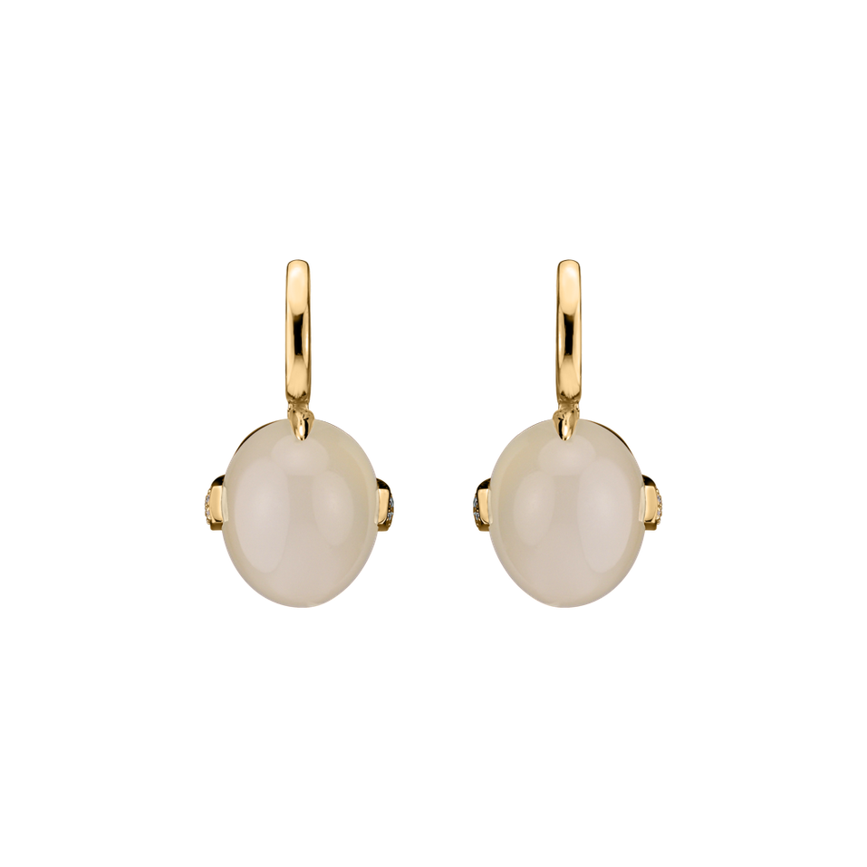 Diamond earrings with Moonstone Shining Grace