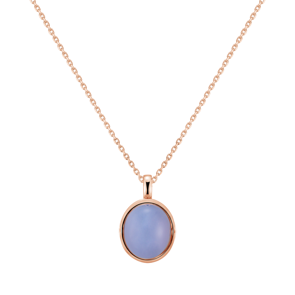 Diamond pendant with Chalcedony Fairytale Drop