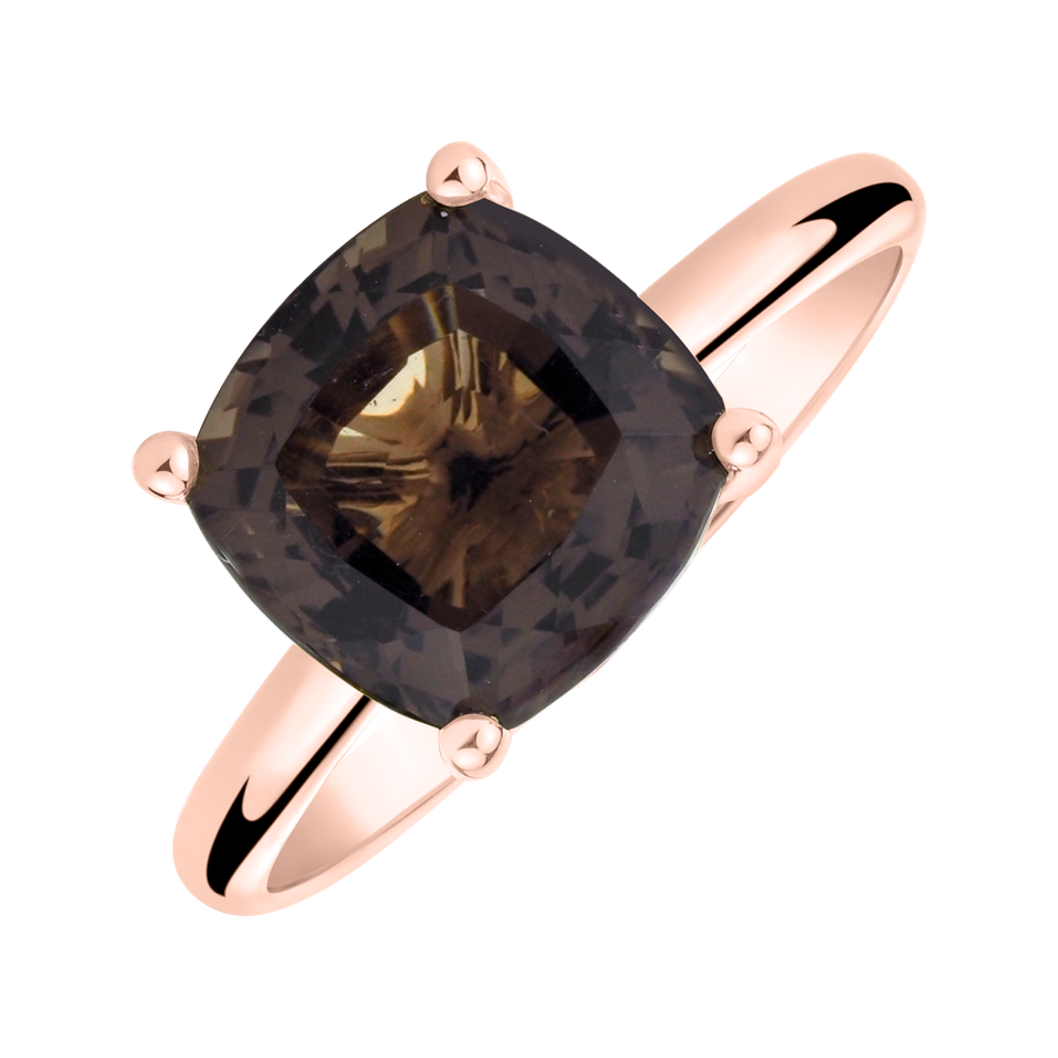 Ring with Smoky Quartz Bonbon