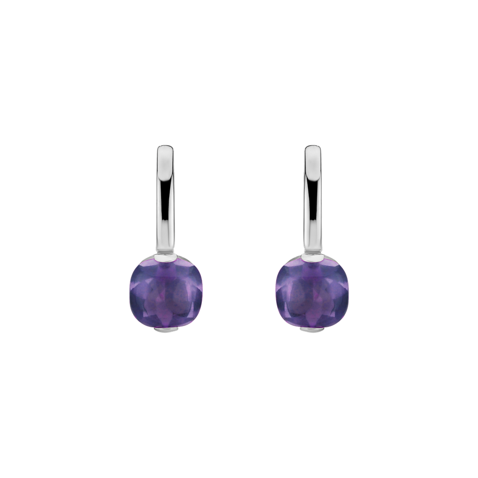 Earrings with Amethyst Brazil Bonbon