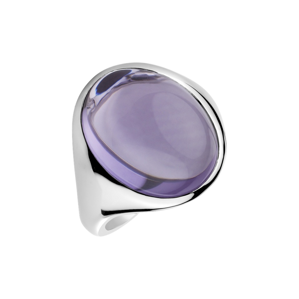 Ring with Amethyst Bubble Coctail