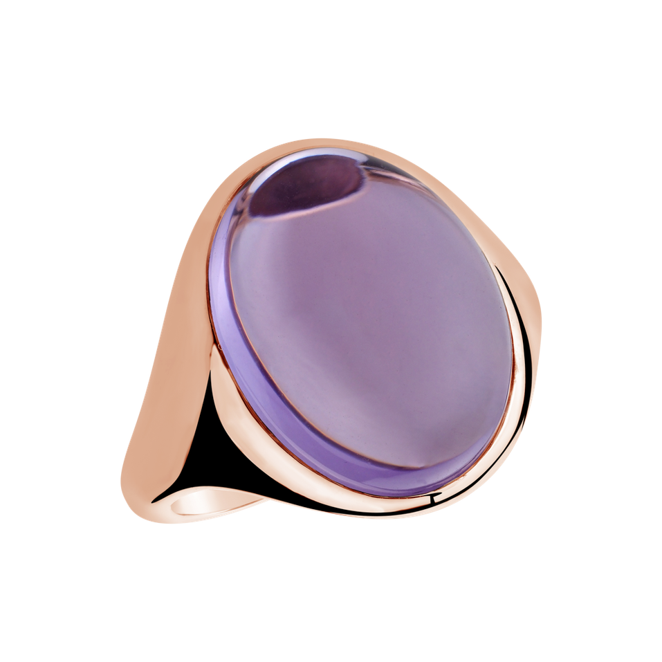 Ring with Amethyst Bubble Coctail