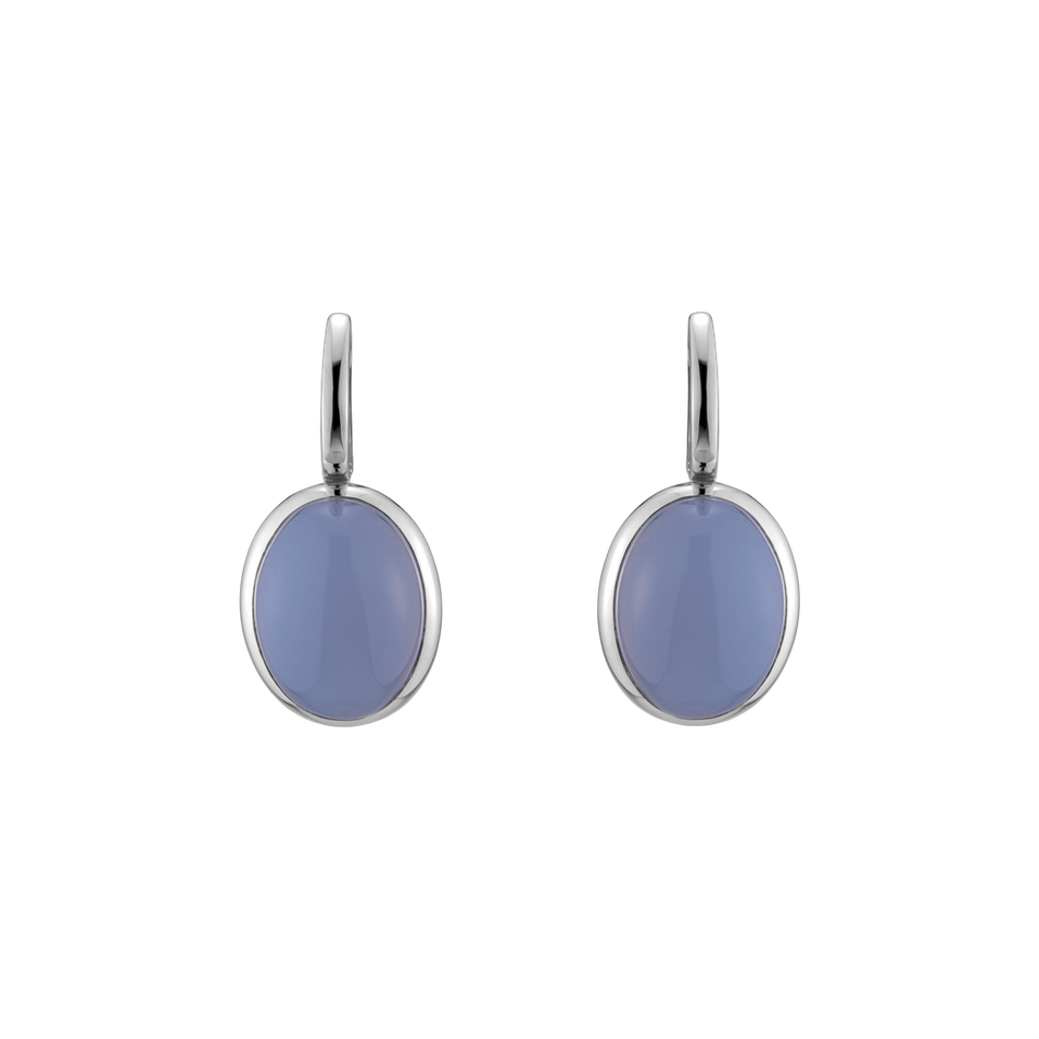 Earrings with Chalcedony Miracle Cosmos