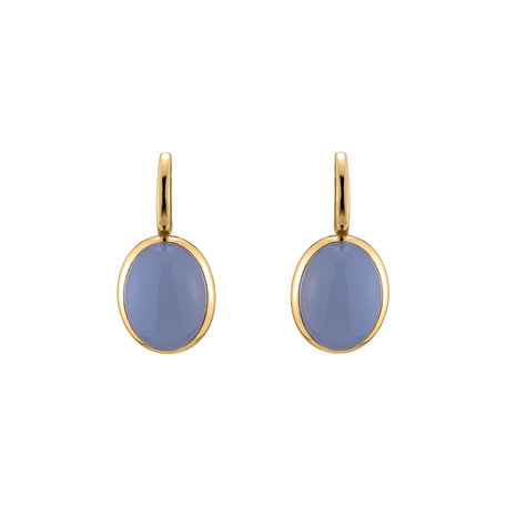 Earrings with Chalcedony Miracle Cosmos