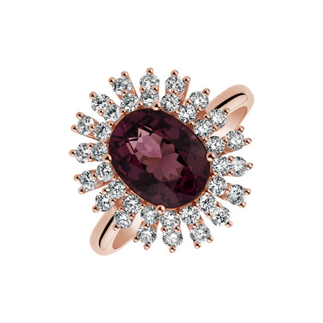 Ring with Garnet and diamonds Classy Impulse