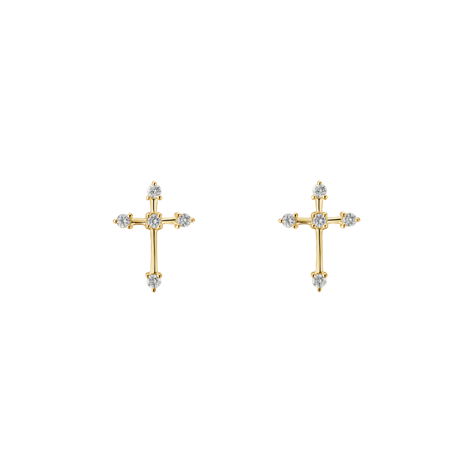 Diamond earrings Passion Cross