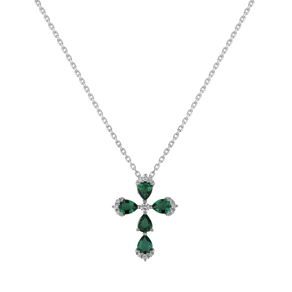 Diamond pendant with Emerald Temptation Cross