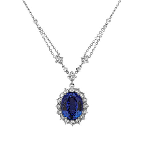 Diamond necklace with Tanzanite Divine Goddess