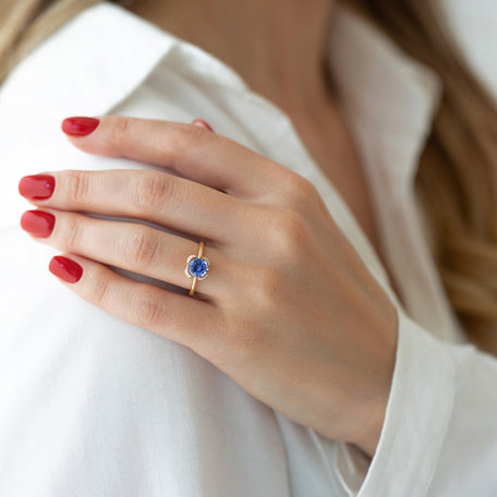 Diamond ring with Tanzanite Tender Blessing