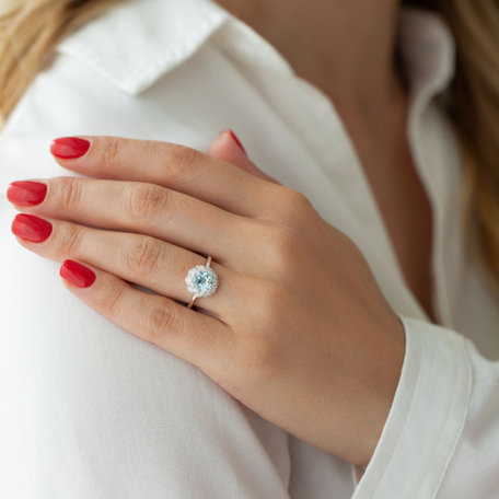 Diamond rings with Amethyst Flower Joy