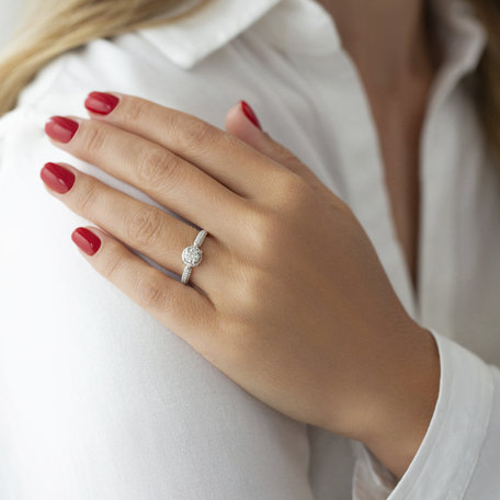 Diamond ring with Tanzanite Isabelle