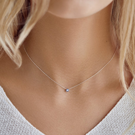 Diamond necklace with Sapphire Shiny Constellation