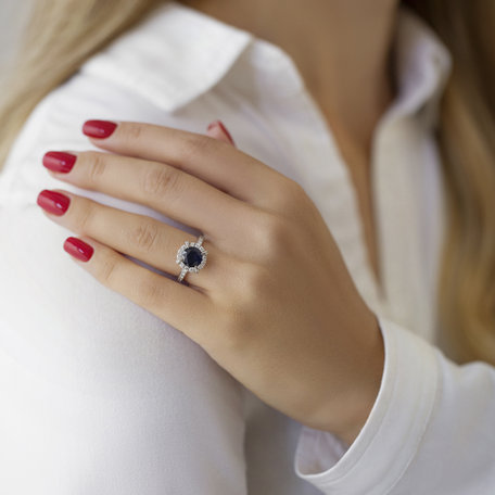 Diamond ring with Tanzanite Royal Envoy