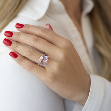 Diamond rings with Amethyst Oriental Lilac