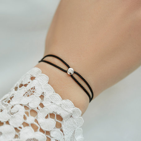 Diamond bracelet with cord Unstoppable Dot