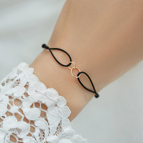 Bracelet with cord Infinity