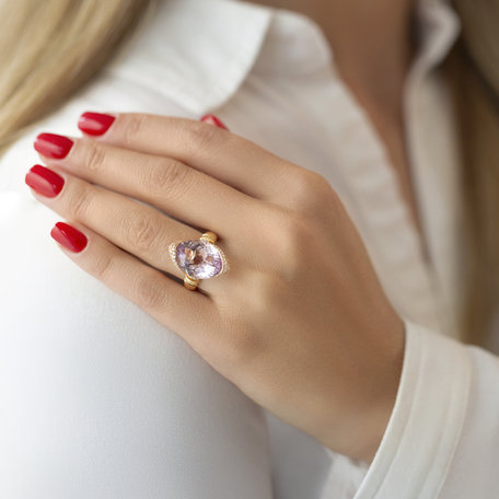 Diamond rings with Amethyst Colourful Adventure