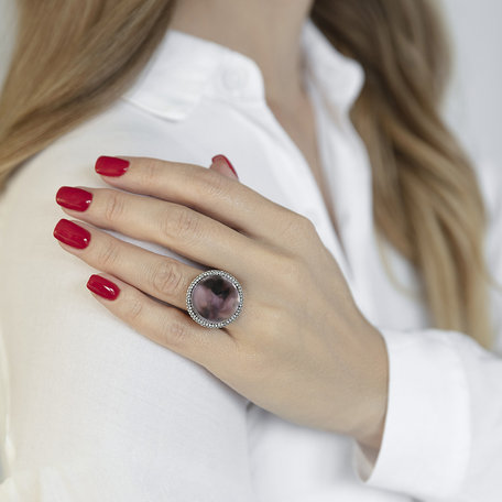 Diamond rings with Amethyst Charline