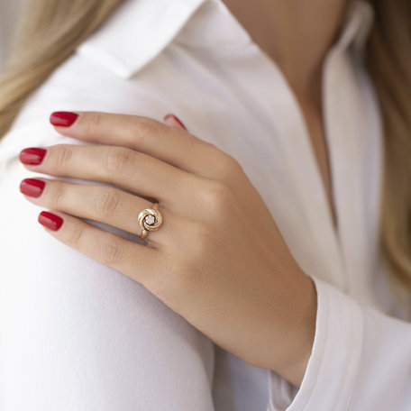 Diamond ring Flower Swirl