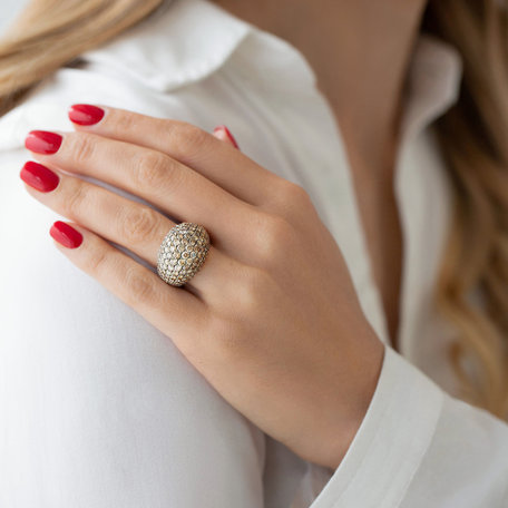 Ring with brown diamonds Bess