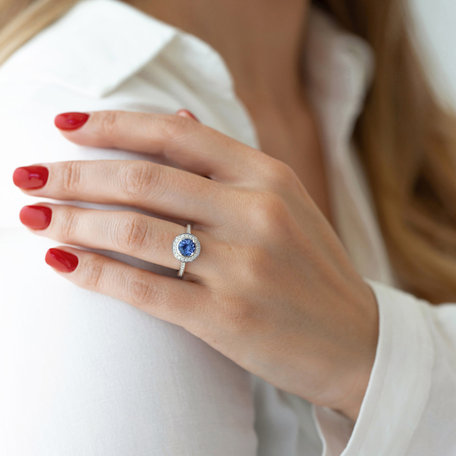 Diamond ring with Tanzanite Space Opium