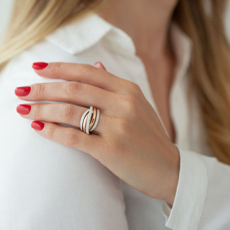 Ring with brown diamonds Fantastic Brilliance