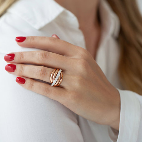 Ring with brown diamonds Fantastic Brilliance