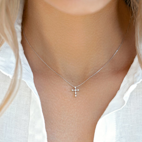 Diamond necklace Sparkling Cross