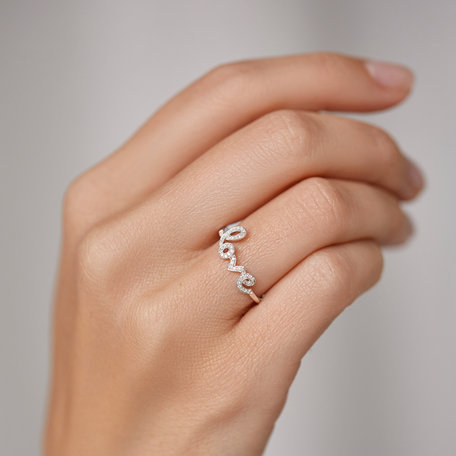 Diamond ring Word Love