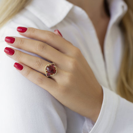 Diamond ring with Tourmalíne Arabic Glamour