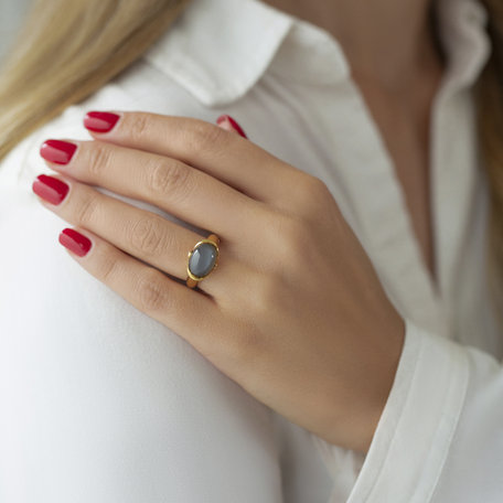 Diamond ring with Rose Quartz Mistress Symphony