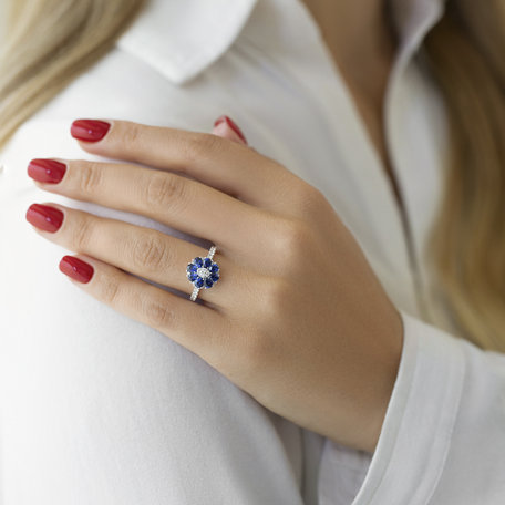 Diamond ring with Sapphire Willow