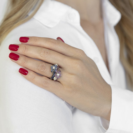 Diamond ring with Sapphire Felicitta